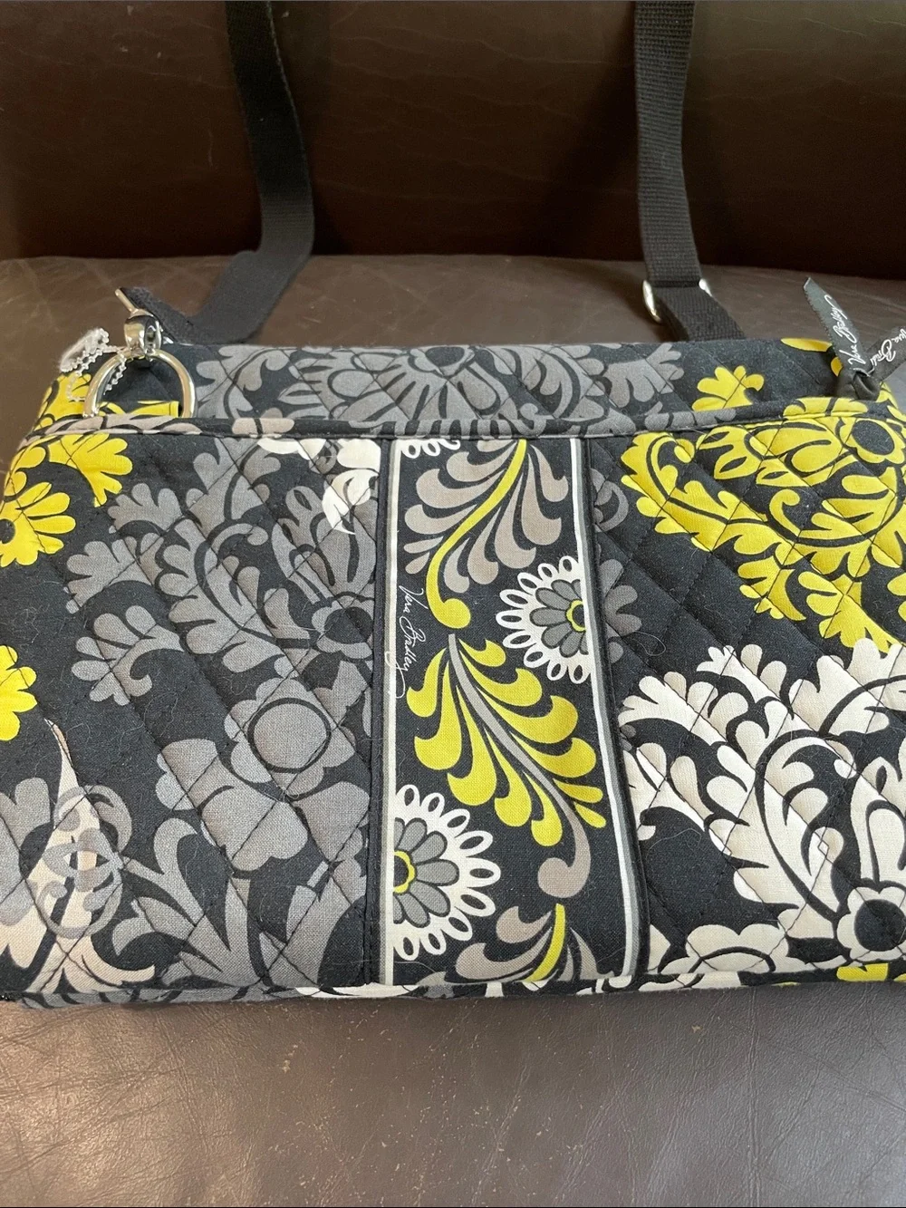Vera Bradley IPad Case Quilted Floral Case in Yellow, Gray and Black
